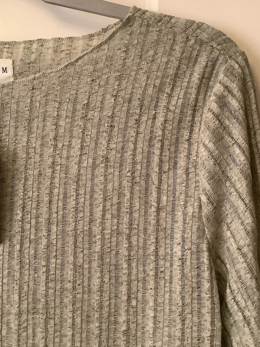 NATURAL LIFE Sage Green Ribbed Long Sleeve Crewneck Top - Picture 5 of 7